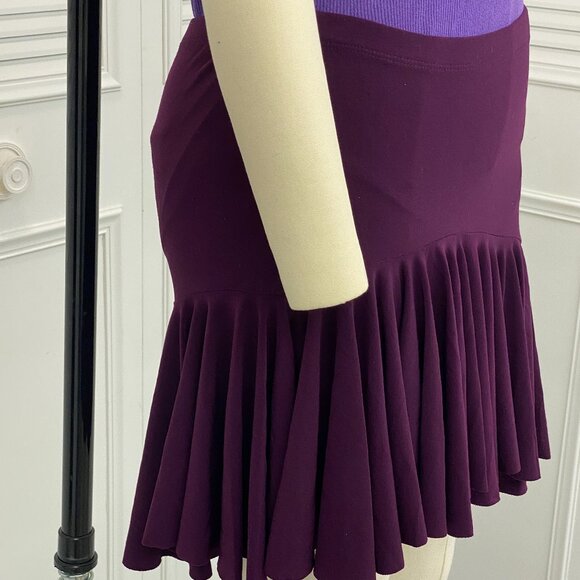Short Dance Full Skirt Sz. S Violet Purple with Dance Pants Unbranded - Picture 2 of 10